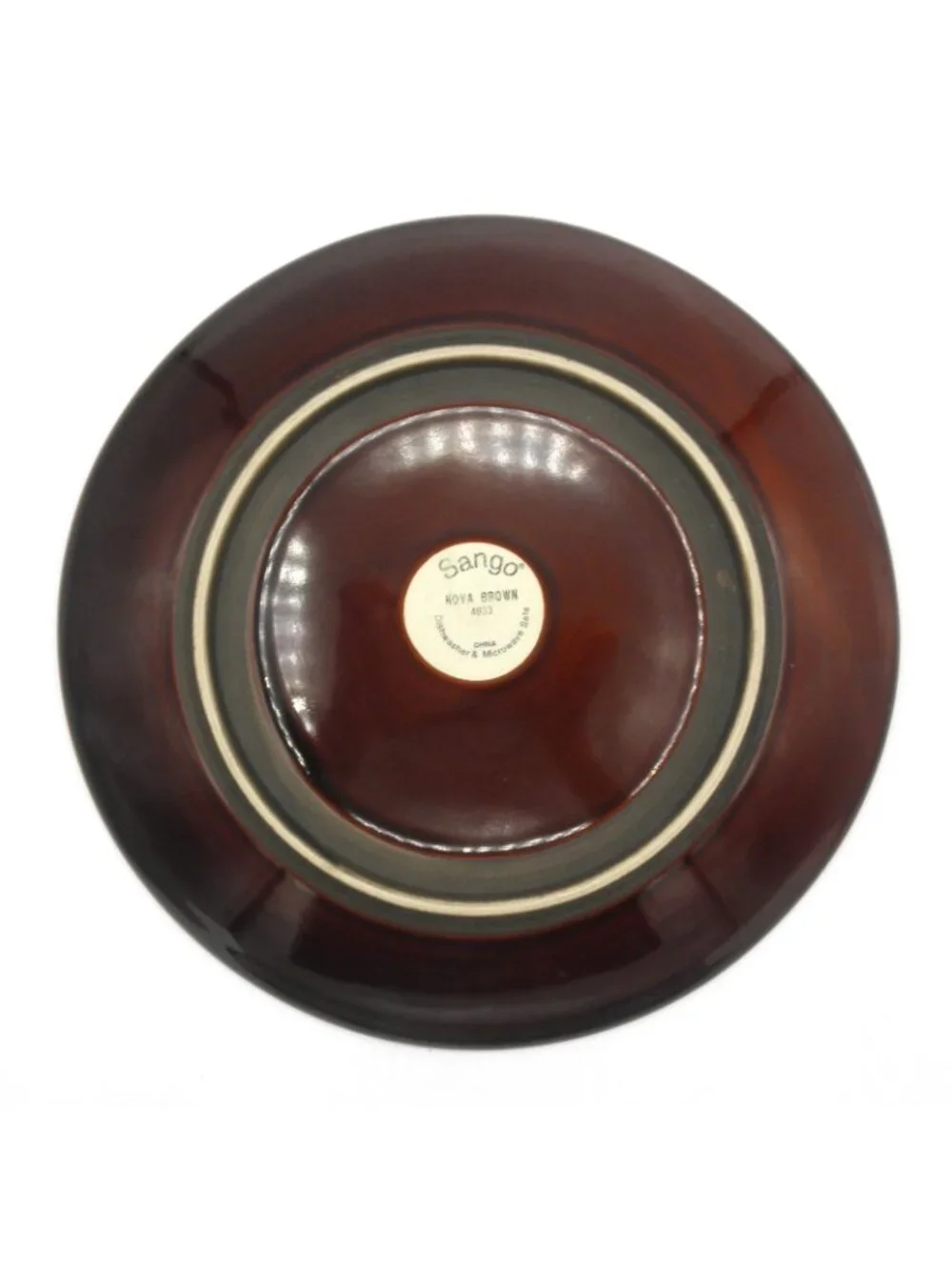 Nova Brown by Sango 10-7/8 Inch Dinner Plates Set of 3 Pattern Code: SANNOVBR